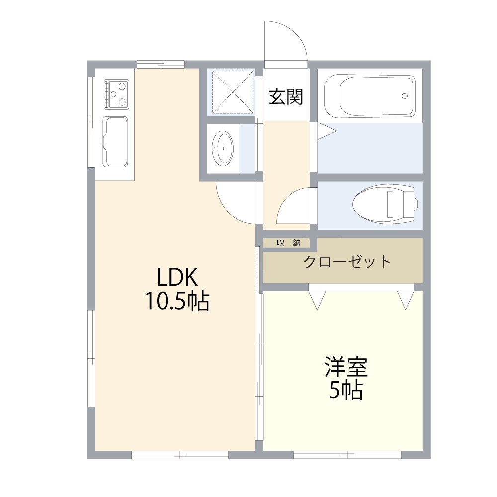 長島ハイツ 102間取り