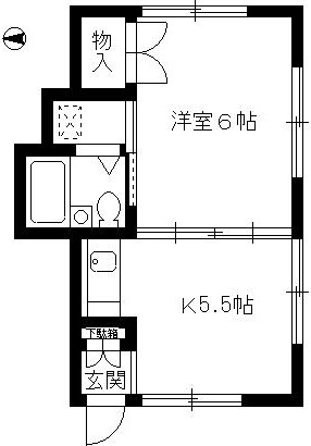 汲沢Sハイツ １０１間取り