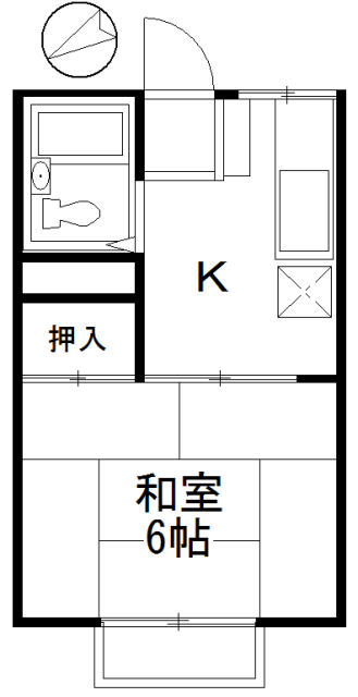 内海ハイツ １０３間取り