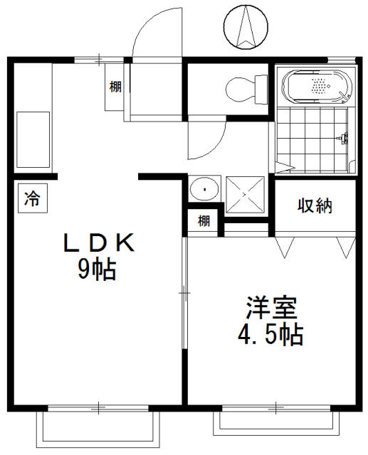 メゾン白樺 １０２間取り