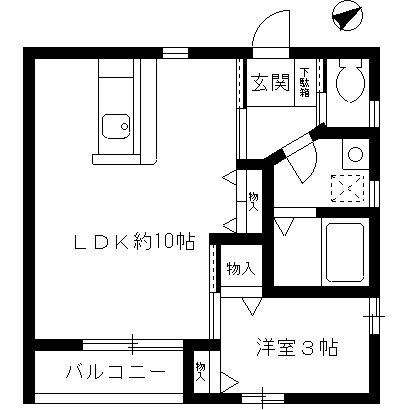 コーポHAMAYU １０１間取り