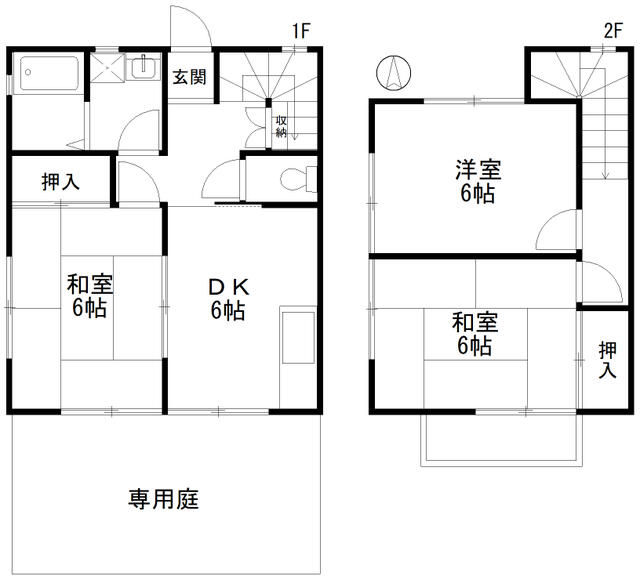 寿テラスハウス Ｂ間取り