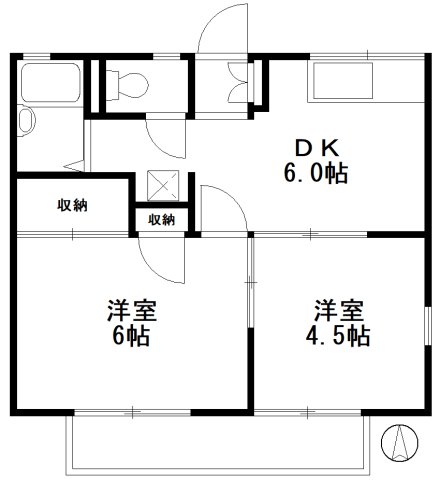 ベルハイツ 201間取り