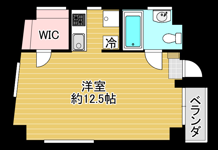 R-rooms代田橋 202号室間取り