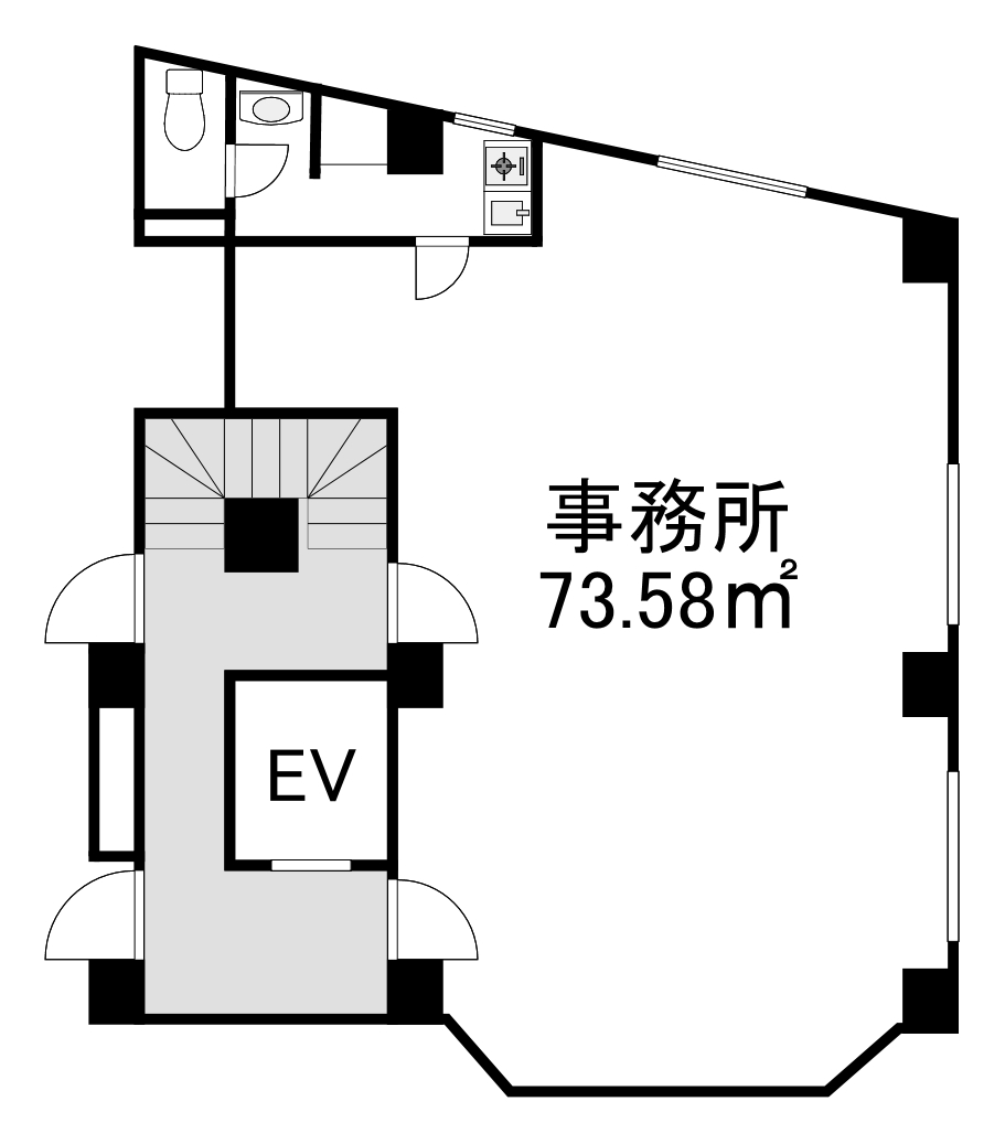 ゼネラルビル柏 3A間取り