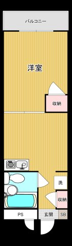 エルスタンザ千早 209号室間取り