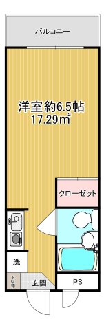 エルスタンザ千早 406号室間取り
