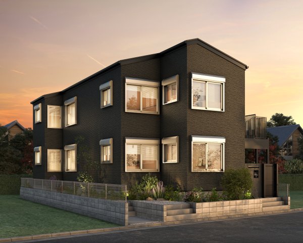 練馬区関町北新築アパート 102外観パース