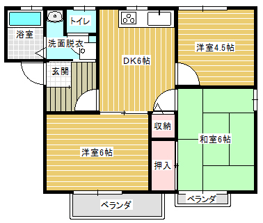 リバティハイツS 102間取り