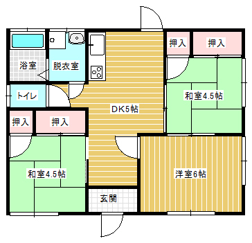 コスモハイツ 2-1間取り