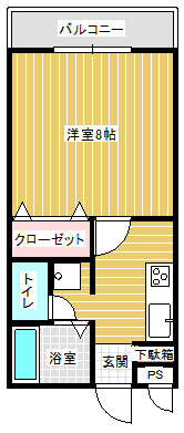 パラダイスマンション 208間取り