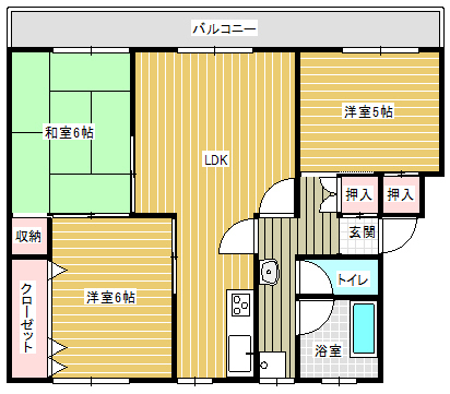 シーオンハイツみはらし 301間取り