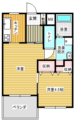 ハピネスアトヴィラ 101間取り