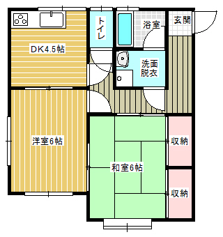 ビラハウスふくしん 101間取り