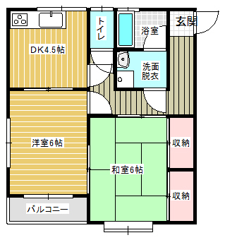 ビラハウスふくしん 201間取り