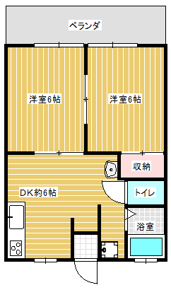 マリンハイツ 102号間取り