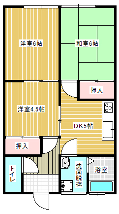 楠アパート 102間取り