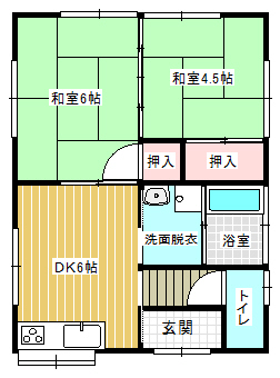 緒方住宅（ペット相談可） 5号間取り