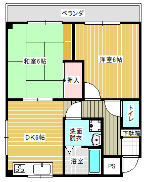 福冨ハイツ 301間取り