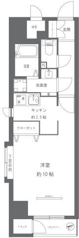セザール大森山王 4階間取り