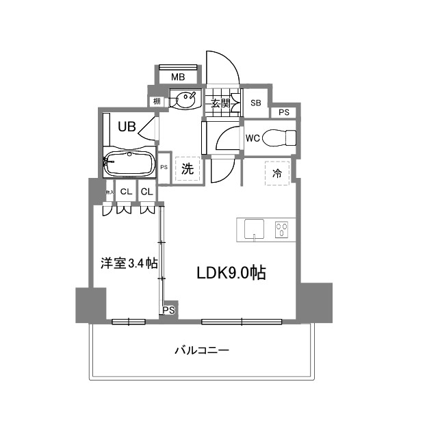 ルジェンテ本郷三丁目 7階間取り