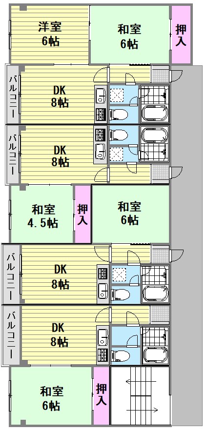 北海道函館市深堀町間取り
