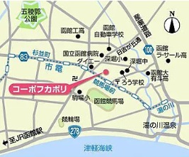 北海道函館市深堀町地図