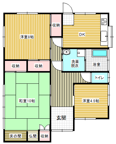 売家（大矢野町上/中ノ丸）3ＤＫ 間取り